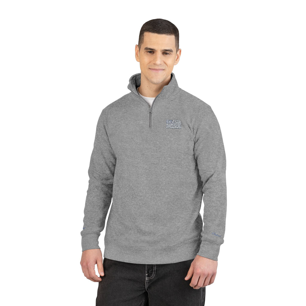 Saint Gabriel American Flag Embroidered Quarter-Zip Pullover